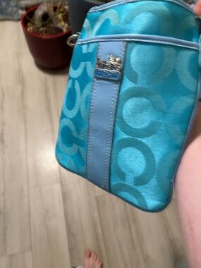 Coach Teal Signature C Crossbody Bag